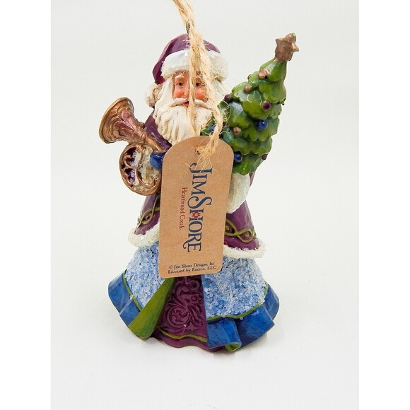 Jim Shore Victorian Sugared Santa French Horn Tree Holiday Ornament 2019 Enesco - Picture 7 of 7